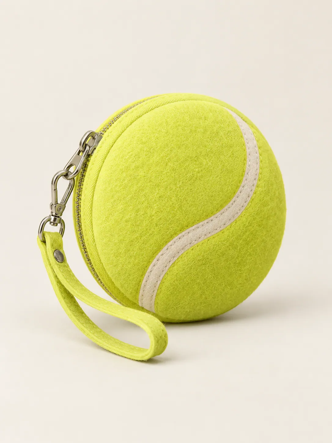 Ball Pod Pouch in Fuzz Lime, front view