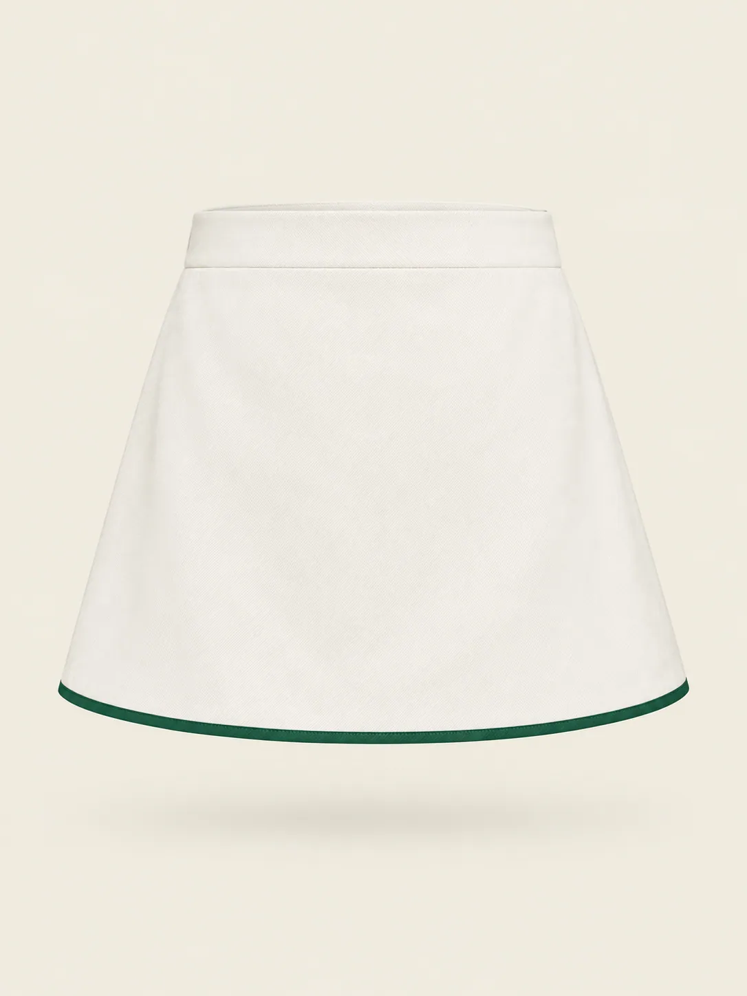 Baseline Bound-Hem Skort in Chalk, back view