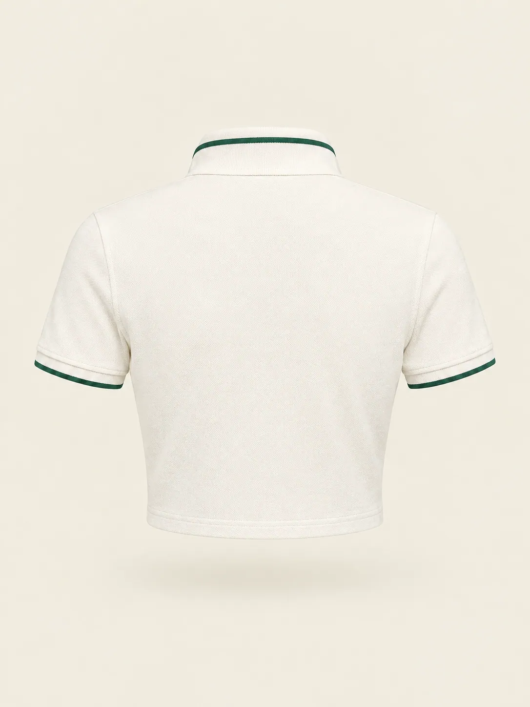 Baseline Cropped Polo in Chalk, back view
