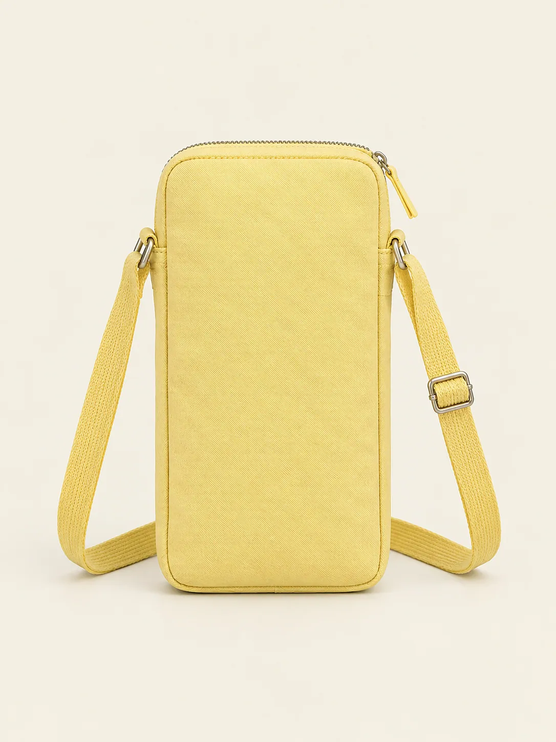Phone Crossbody Pocket in Butter, back and side view