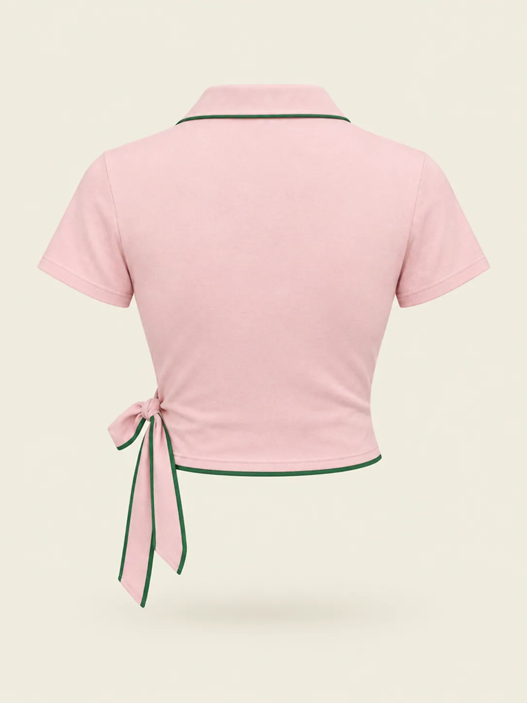 Rally Wrap Polo in Blush, back view