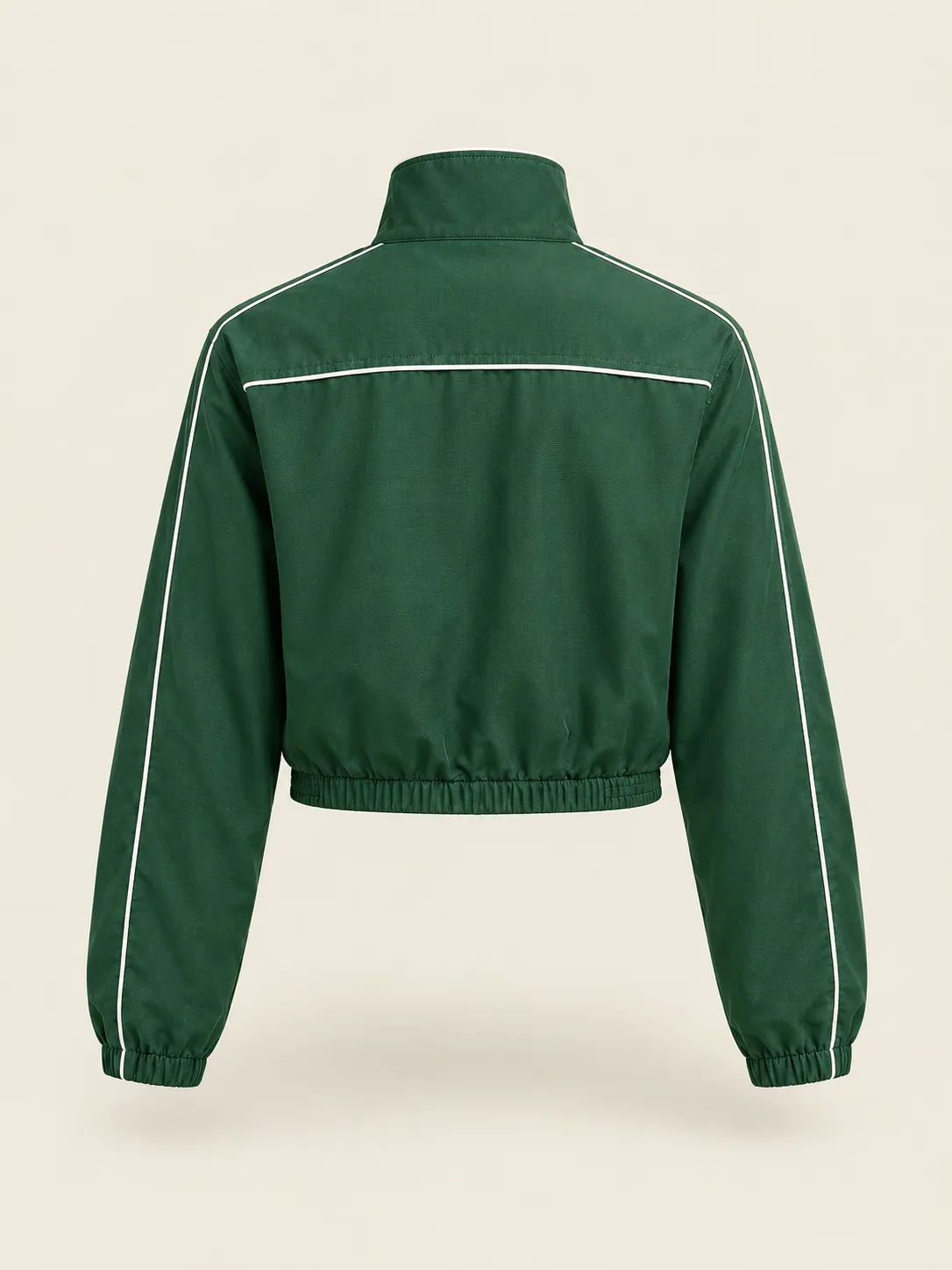 Tri-Panel Zip Layer in Court Green, back view