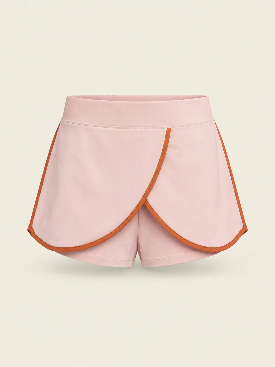 Tulip-Hem Skort in Blush, front view