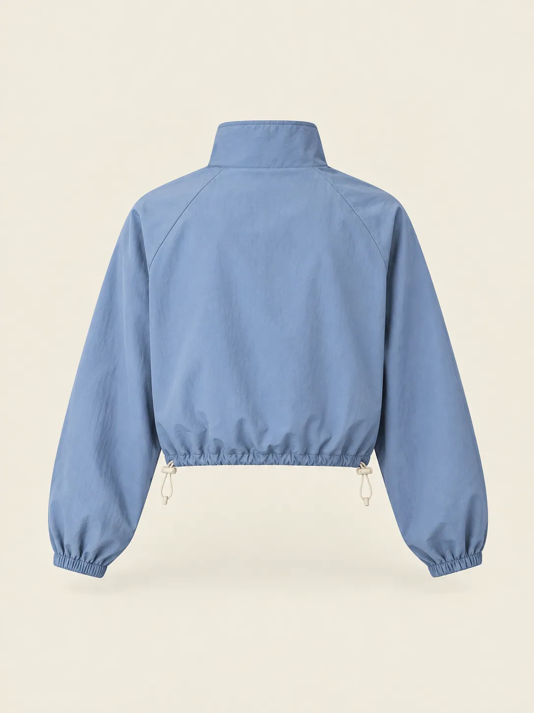 Windbreak Cropped Anorak in Hard-Court Blue, back view